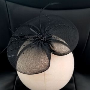 Black Fascinator Headband Hat